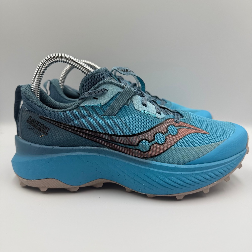 Saucony Endorphin Edge Womens Size 7 Blue Trail Running Shoes Sneakers S10773-31